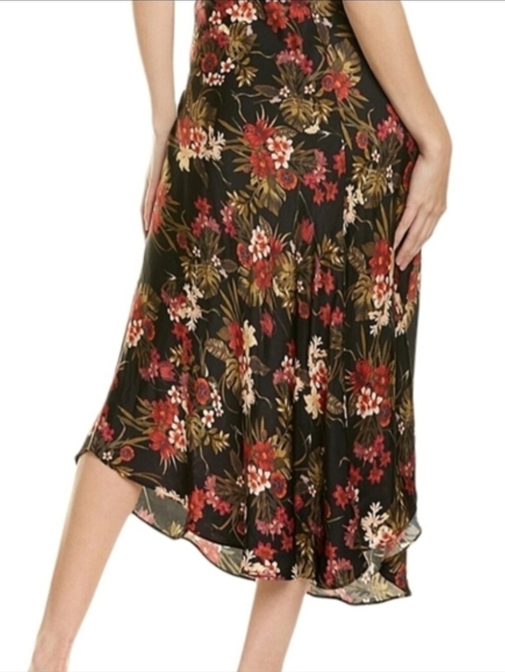 Johnny Was Floral Print Asymmetric Maxi Skirt Size XXL-Retail $225.00